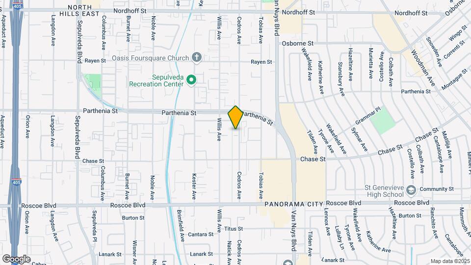 8611 Cedros Ave Map and Location Details