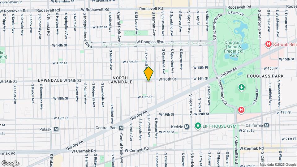 1611 S Trumbull Ave, Unit Garden Unit Map and Location Details