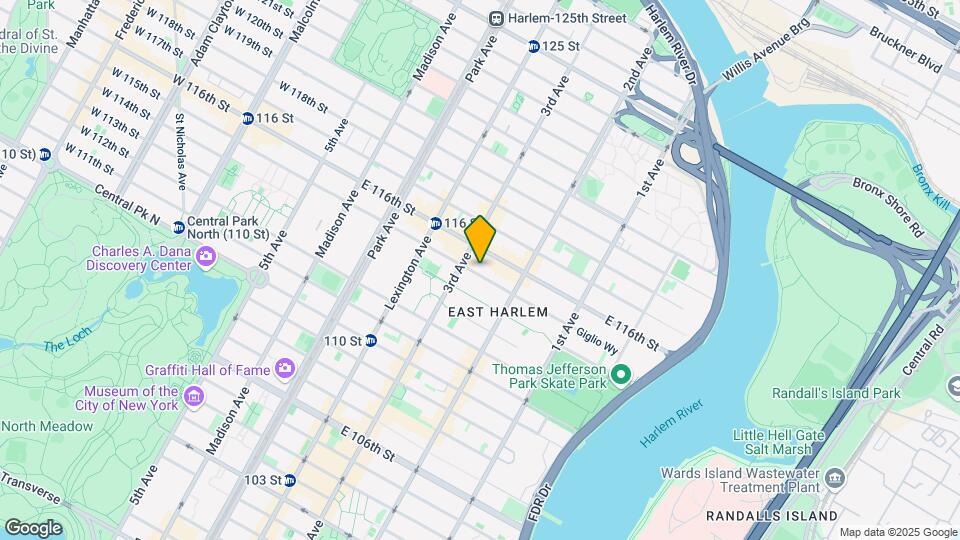 215 E 115th St Mapa y Detalles de la Ubicación