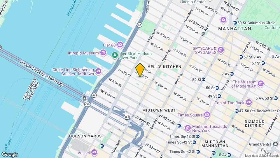 527 W 45th St Map and Location Details
