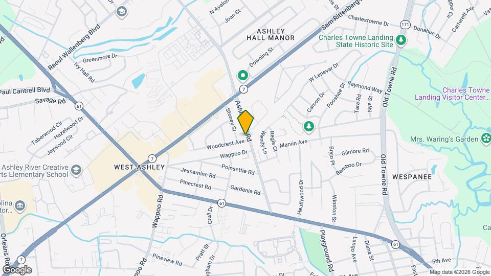 1502 Woodcrest Ave Map and Location Details