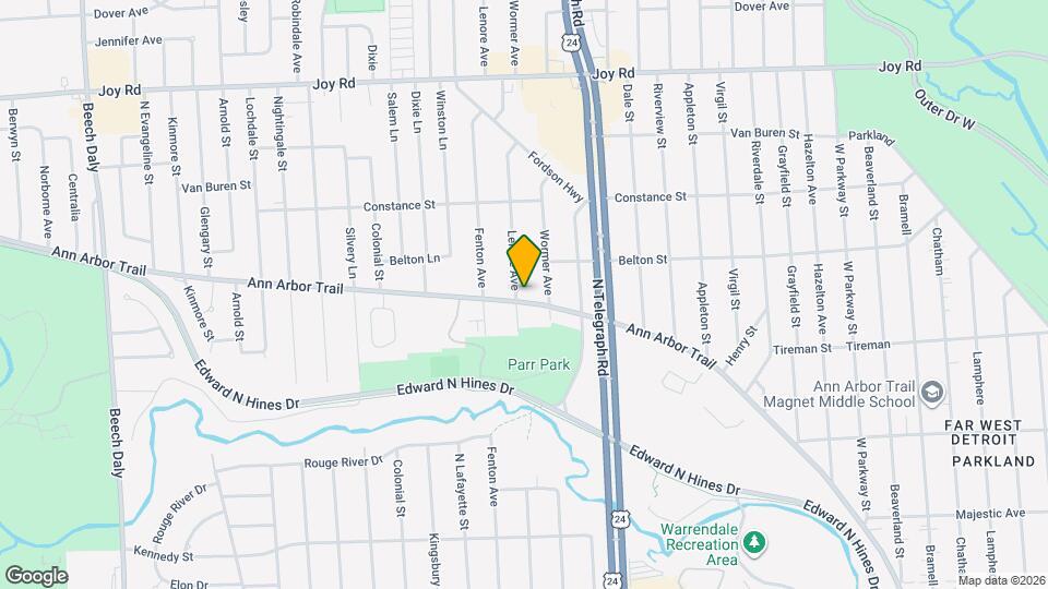 24356 Ann Arbor Trail Map and Location Details