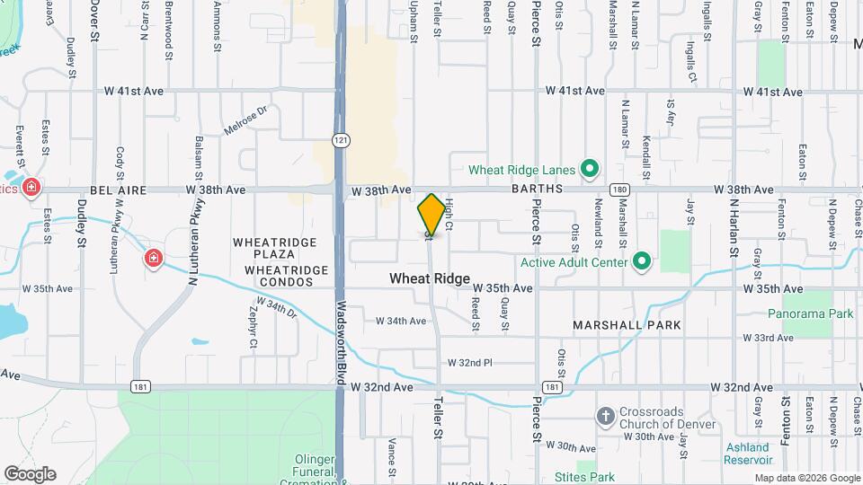 3620 Teller St Map and Location Details