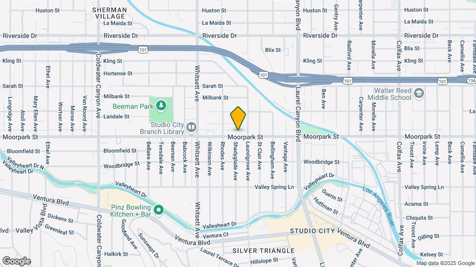12325 Moorpark St Map and Location Details