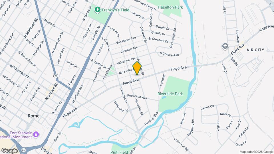 821 Floyd Ave Map and Location Details