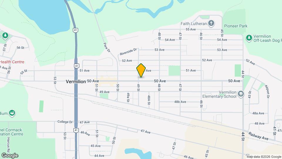 4840 50 Av Map and Location Details