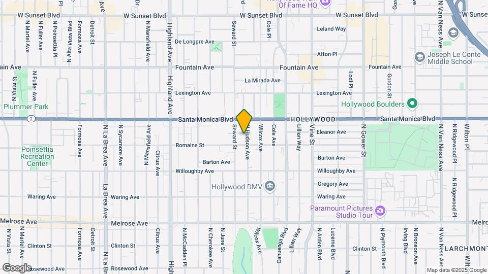 1017 N Hudson Ave Map and Location Details