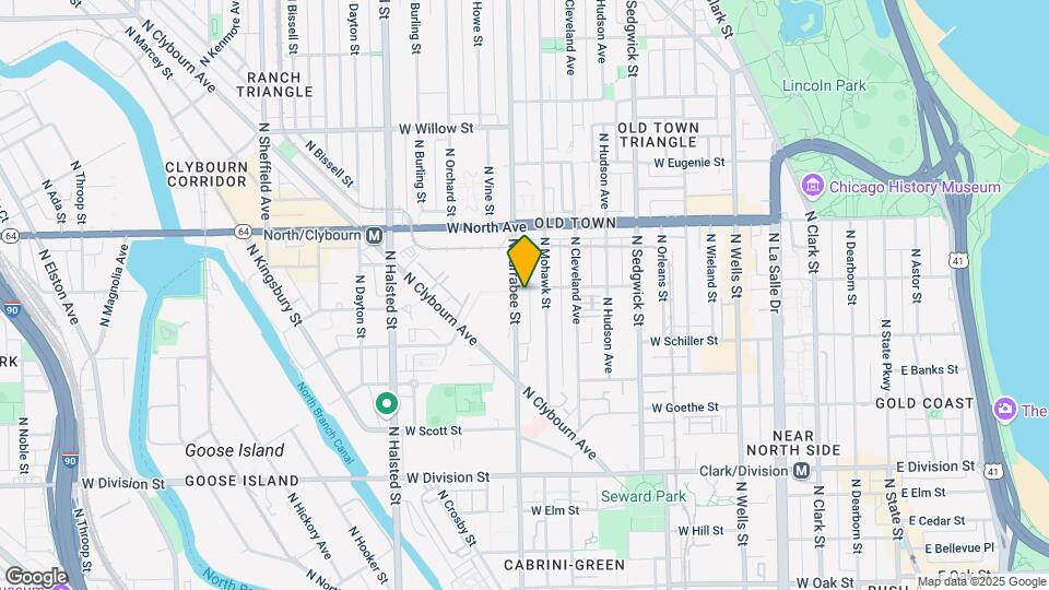 1493 N Larrabee St Mapa y Detalles de la Ubicación