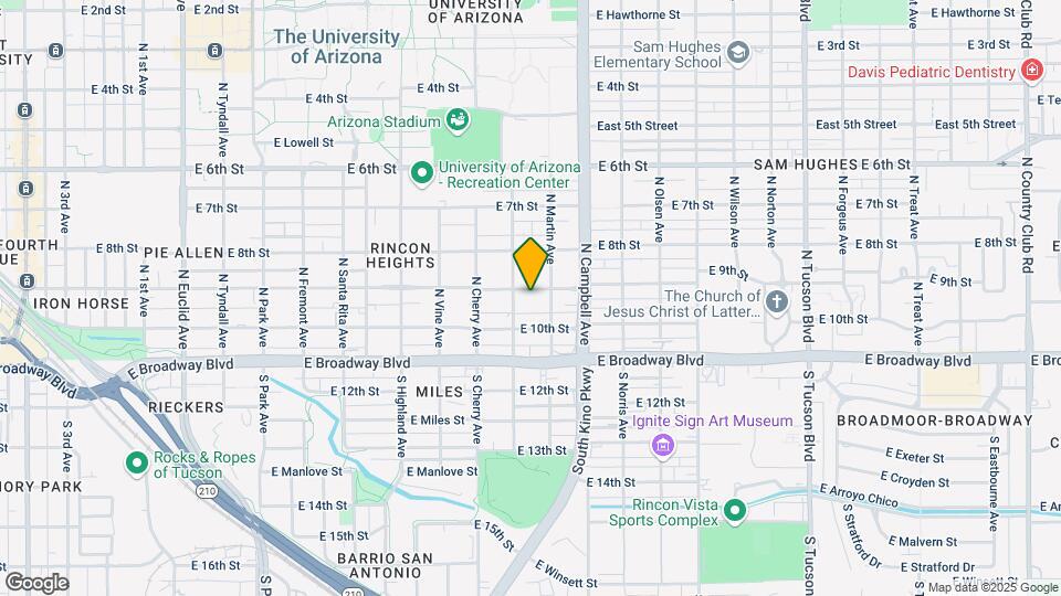 1722 E 9th St Mapa y Detalles de la Ubicación