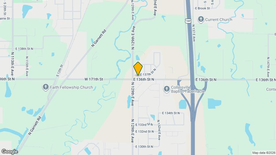 13539 N 130th E Ave Map and Location Details