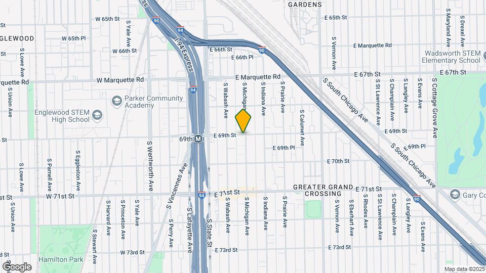 6902 S Michigan Ave Map and Location Details