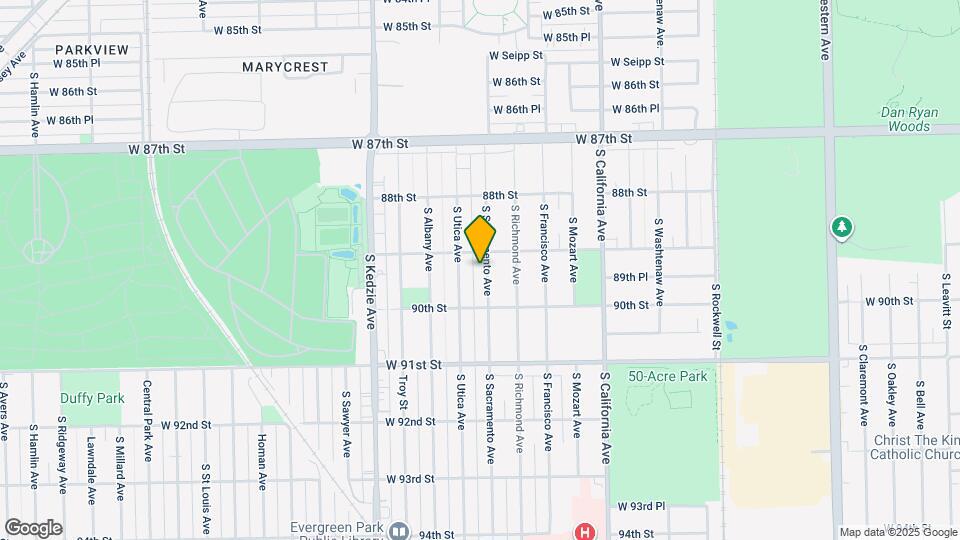 8912 S Sacramento Ave Mapa y Detalles de la Ubicación