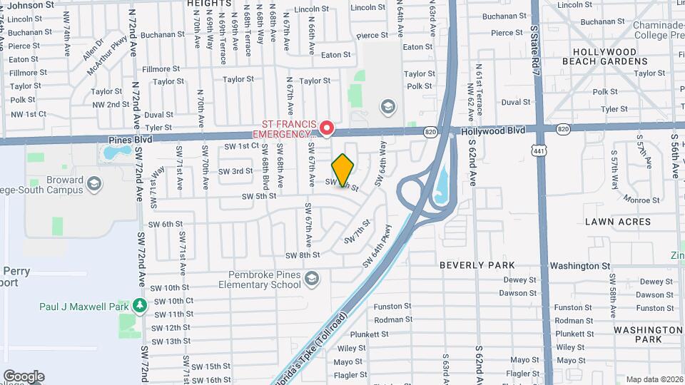 6521 SW 5th St Map and Location Details
