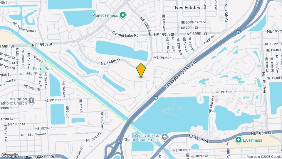 909 NE 193rd Terrace Map and Location Details