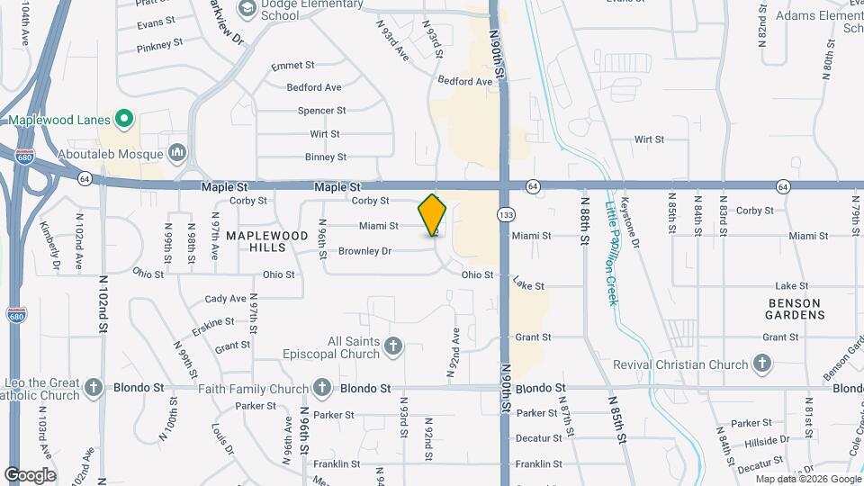2654 N 93rd Street, Unit 2656 Map and Location Details