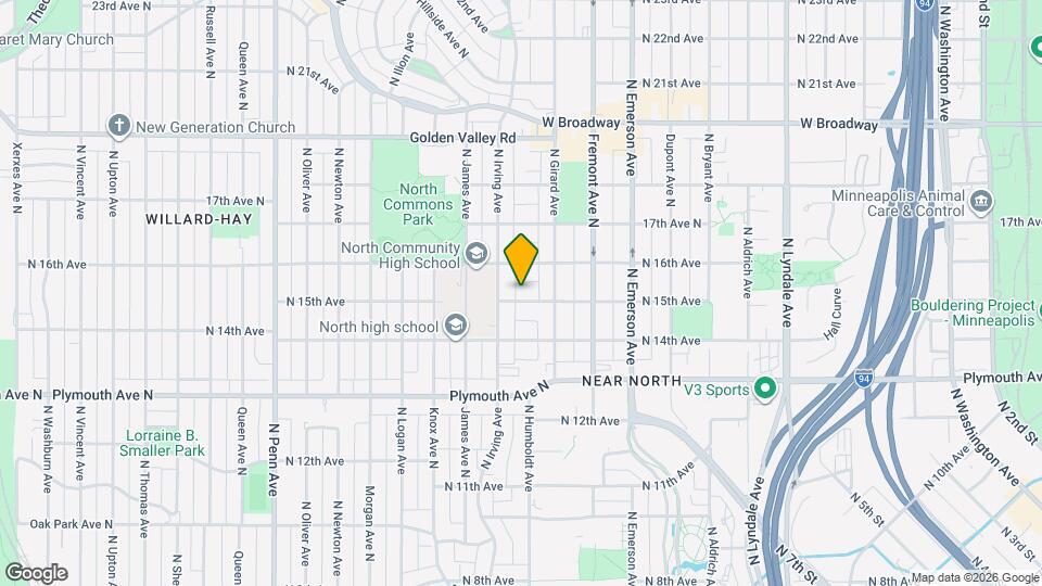 1406 N 15th Ave Map and Location Details