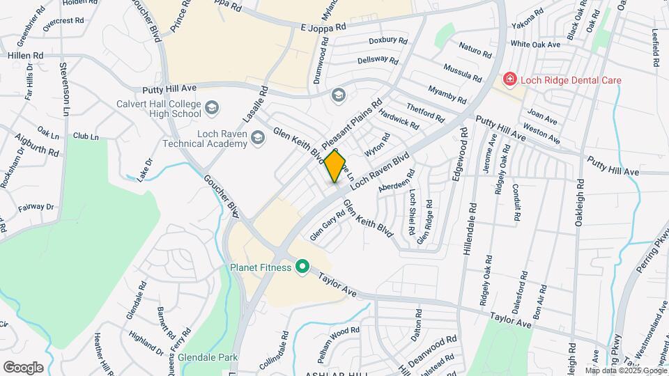 8164 Loch Raven Blvd Map and Location Details