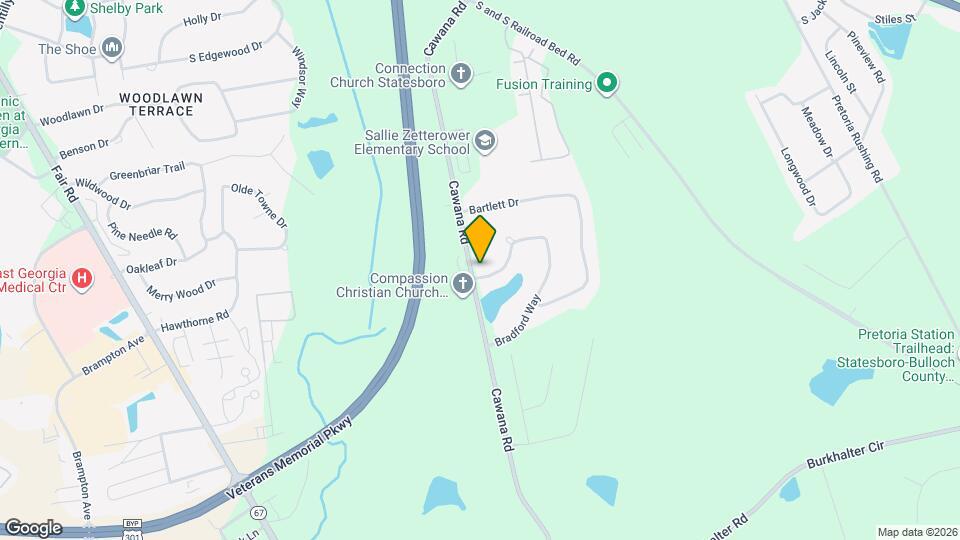 1001 Bradford Way Map and Location Details