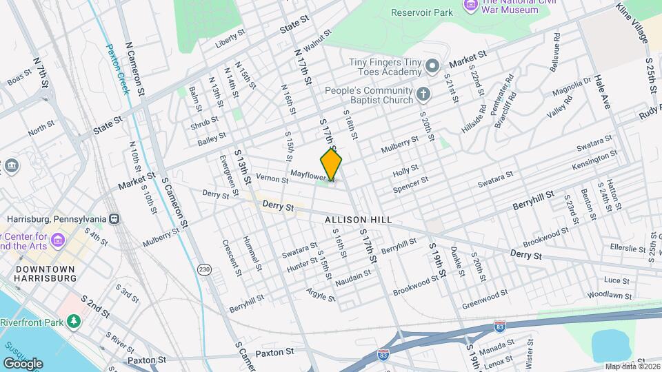 1522 Vernon St Map and Location Details