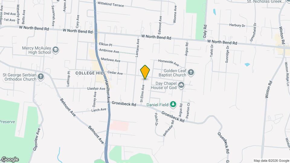 5842 St Elmo Ave Map and Location Details