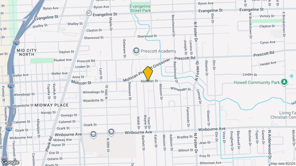 4268 Mohican St Mapa y Detalles de la Ubicación