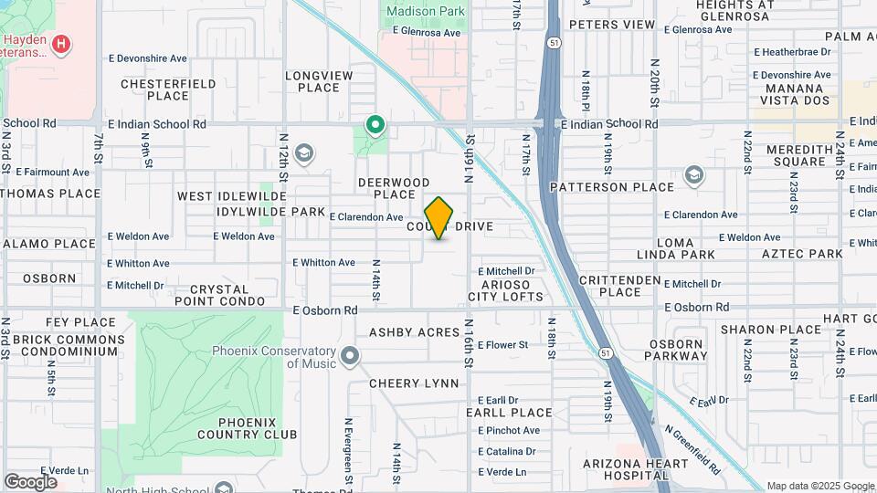1516 E Whitton Ave Map and Location Details