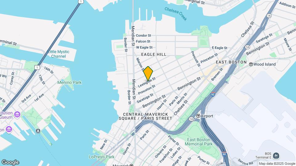 69 Lexington St, Unit #1 Map and Location Details