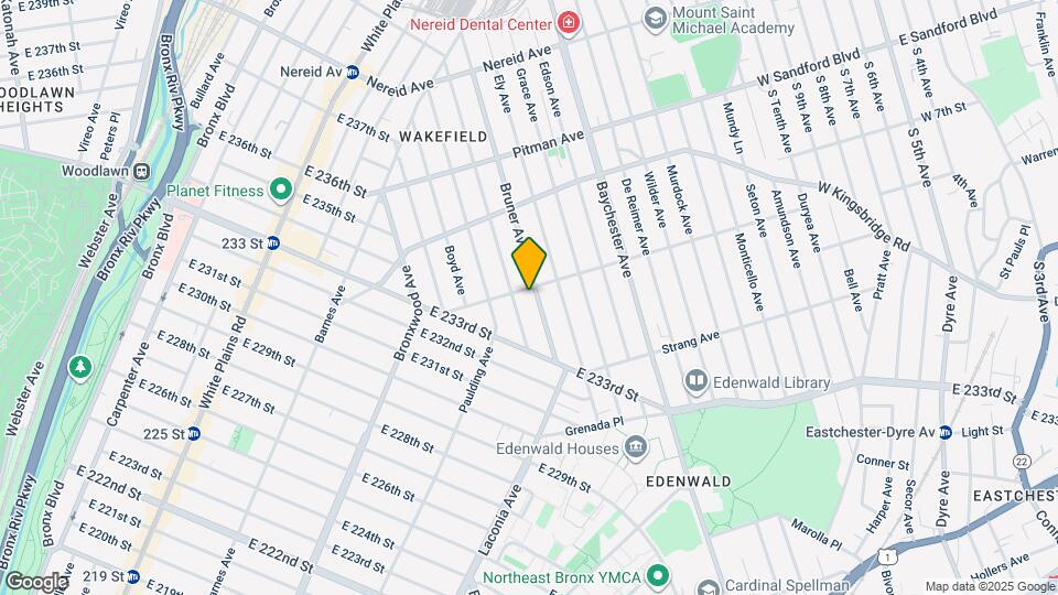 1810 Edenwald Ave Mapa y Detalles de la Ubicación