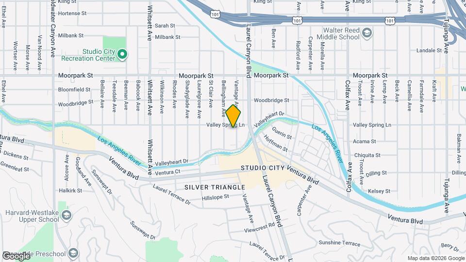 4153 Vantage Ave Map and Location Details