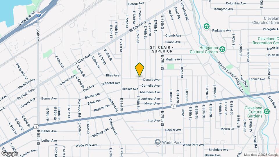 1167 E 74th St Map and Location Details