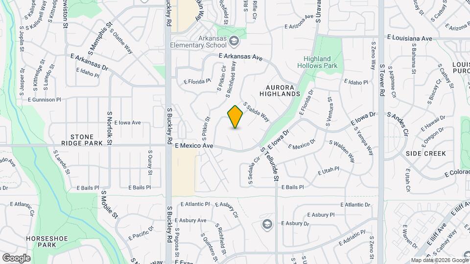 1621 S Rifle St Map and Location Details