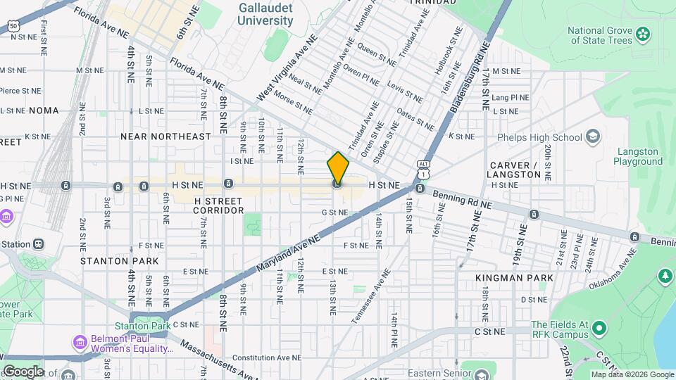 1305 H St NE Map and Location Details