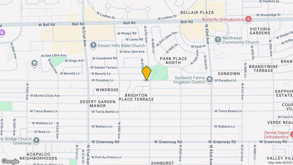 4709 W Paradise Ln Map and Location Details