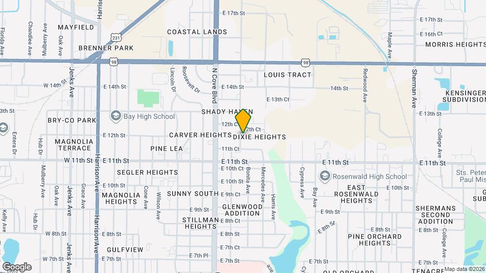 801 E 12th St Map and Location Details