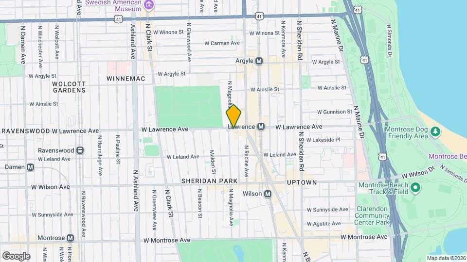 1219 W LAWRENCE AVE, Unit UNIT 1 Map and Location Details