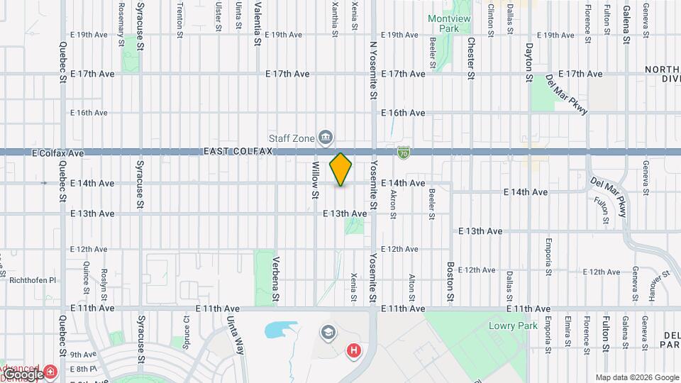 1370 Xanthia St Map and Location Details