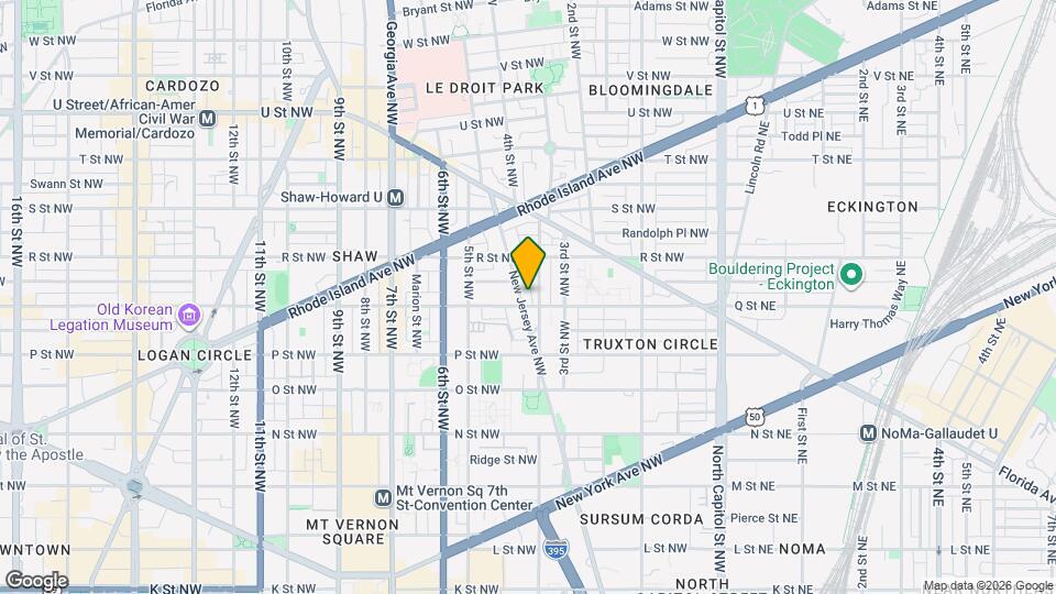 1605 New Jersey Ave NW Map and Location Details