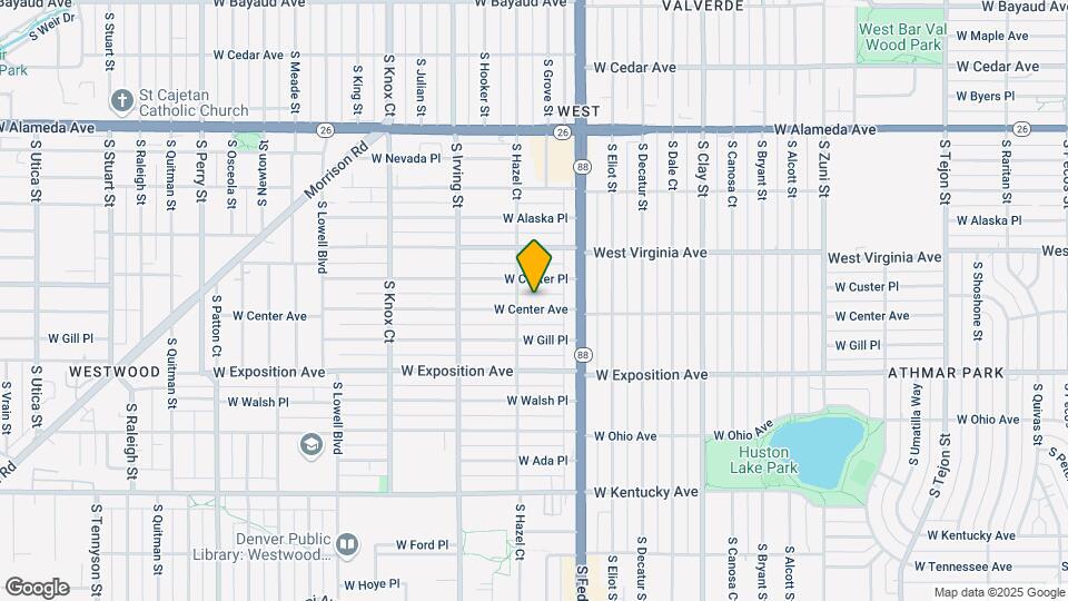 3125 W Center Ave Map and Location Details