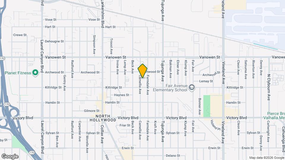 6628 Camellia Ave Map and Location Details