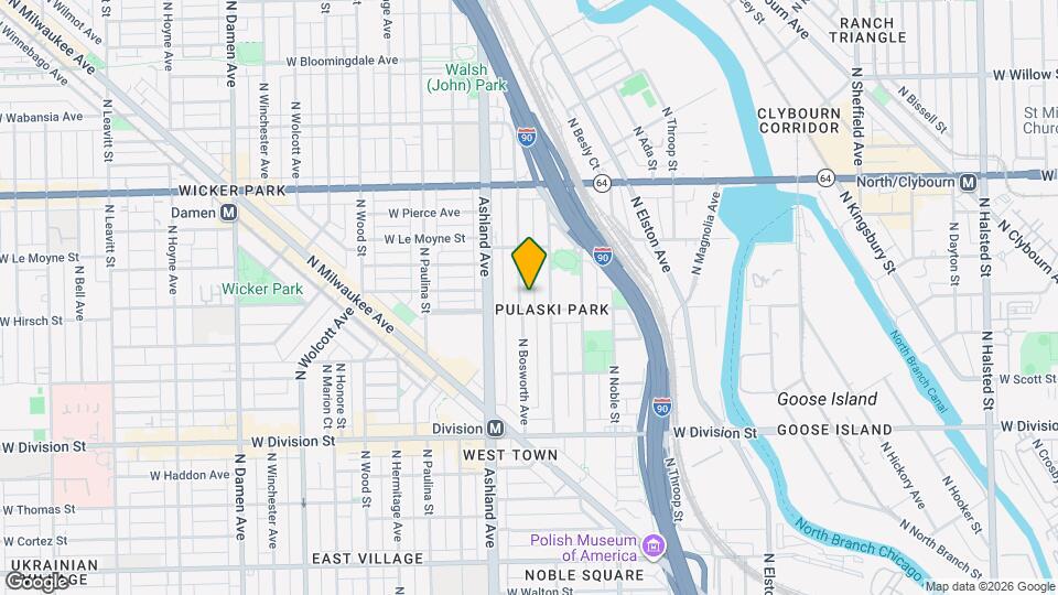 1411 N Bosworth Ave, Unit J04P Map and Location Details