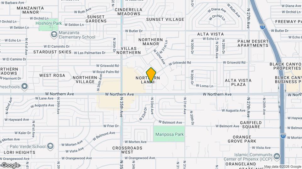 3302 W Loma Ln Map and Location Details