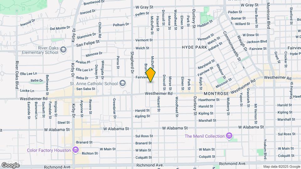 2420 McDuffie St Mapa y Detalles de la Ubicación