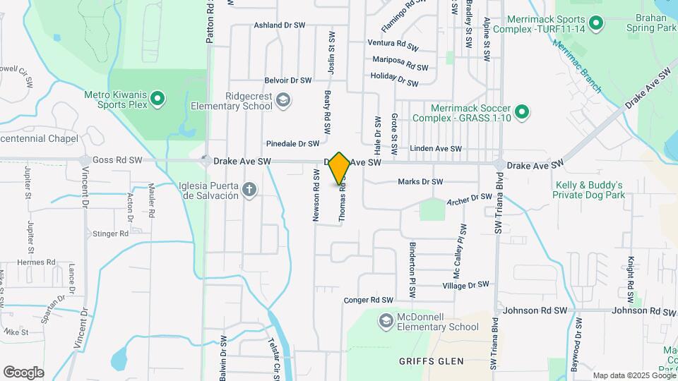 3902 Thomas Rd SW Map and Location Details