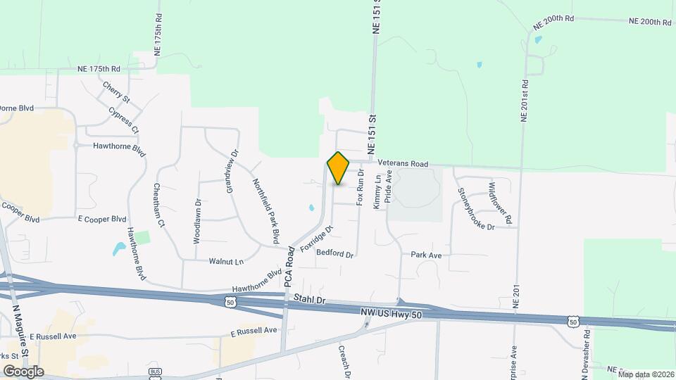1206 Foxridge Dr Map and Location Details