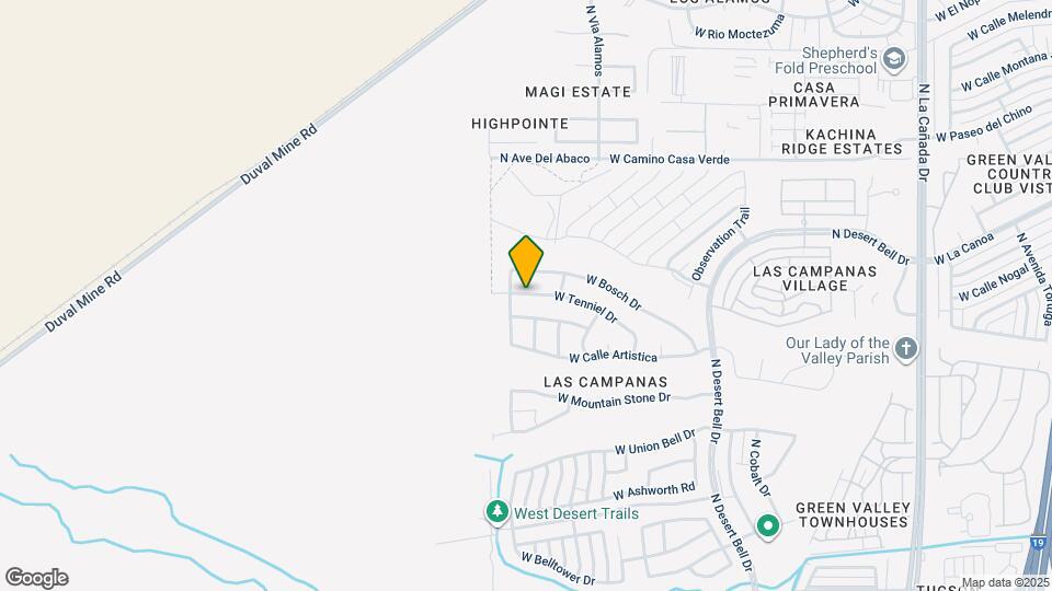 1141 W Tenniel Dr Mapa y Detalles de la Ubicación