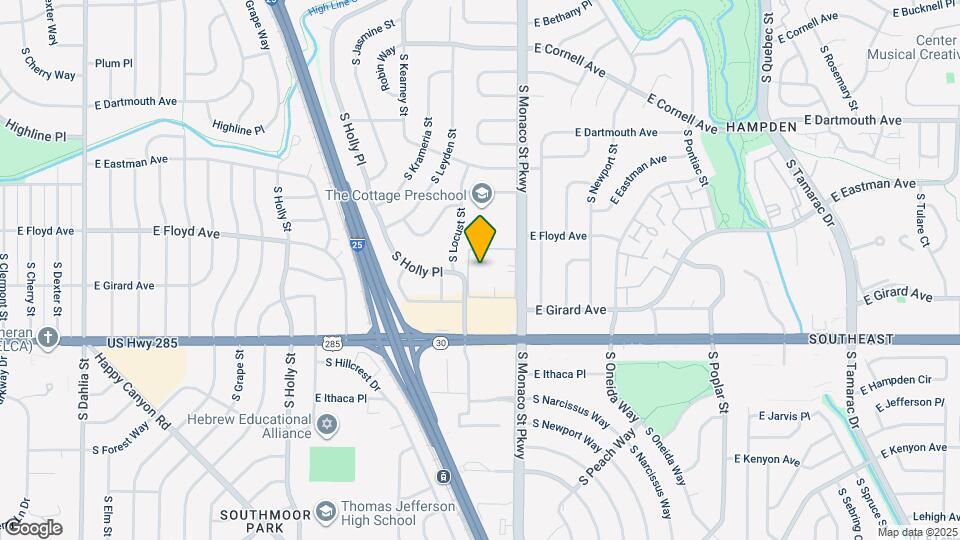 3345 S Monaco Pky, Unit B Map and Location Details