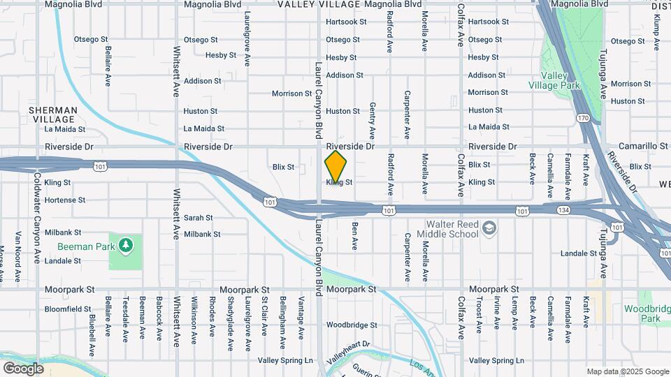 12034 Kling St Map and Location Details