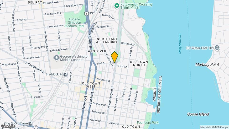954 N Washington St Map and Location Details