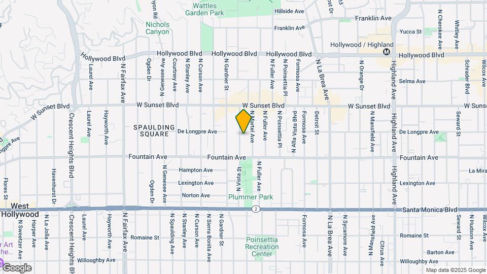 1348 N Vista St Map and Location Details