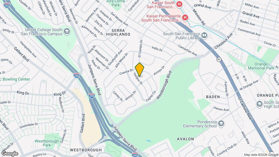 106 Verano Dr Map and Location Details